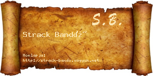 Strack Bandó névjegykártya